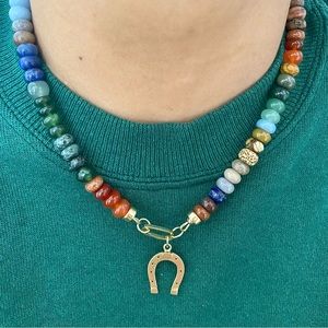 14k gold Semi precious gemstone strand